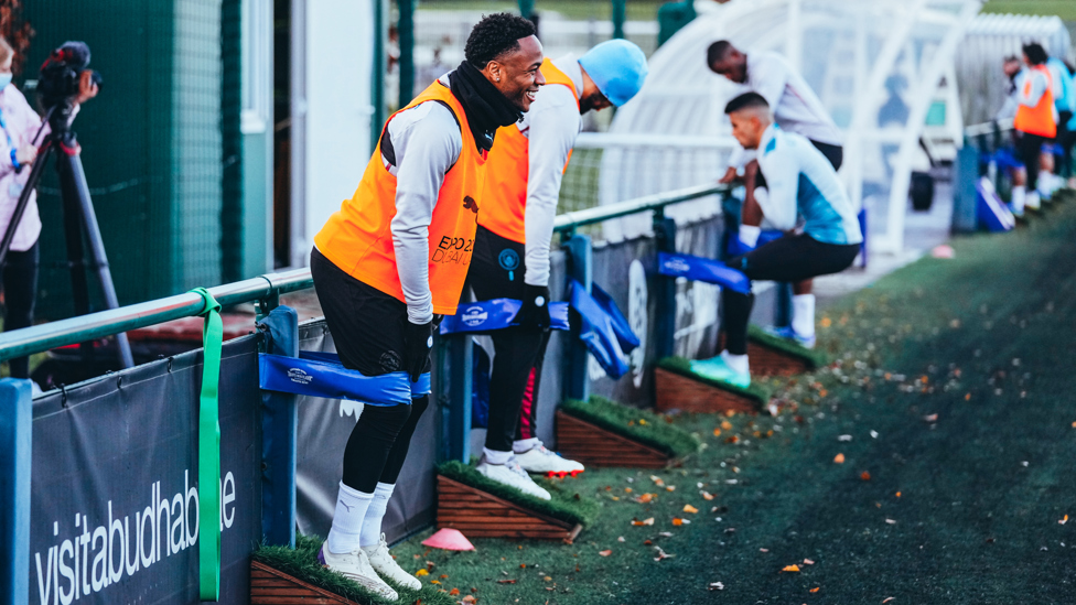 SHARPENING UP : Raheem Sterling stretches out