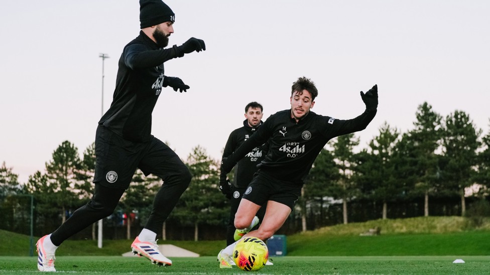 ON THE BALL : Josko Gvardiol and Nico get stuck in