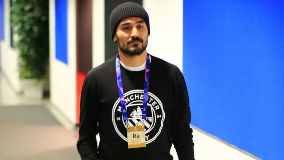 HAT TRICK : Ilkay Gundogan is dressed to thrill as he arrives at the San Siro