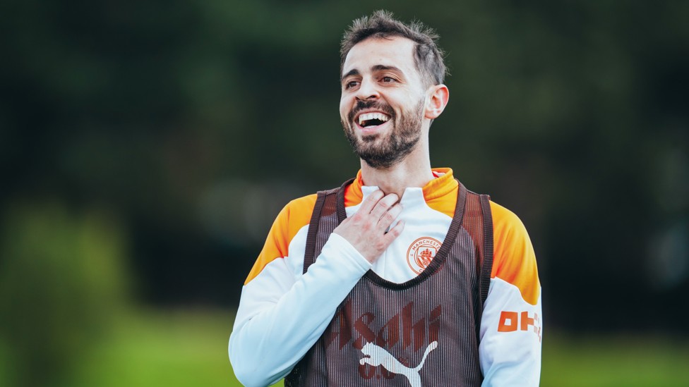 ON THE PITCH : Bernardo Silva cracks a smile