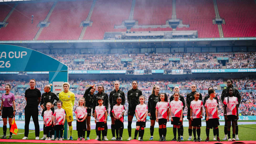 Locked in : City's starting eleven ready to go at Wembley