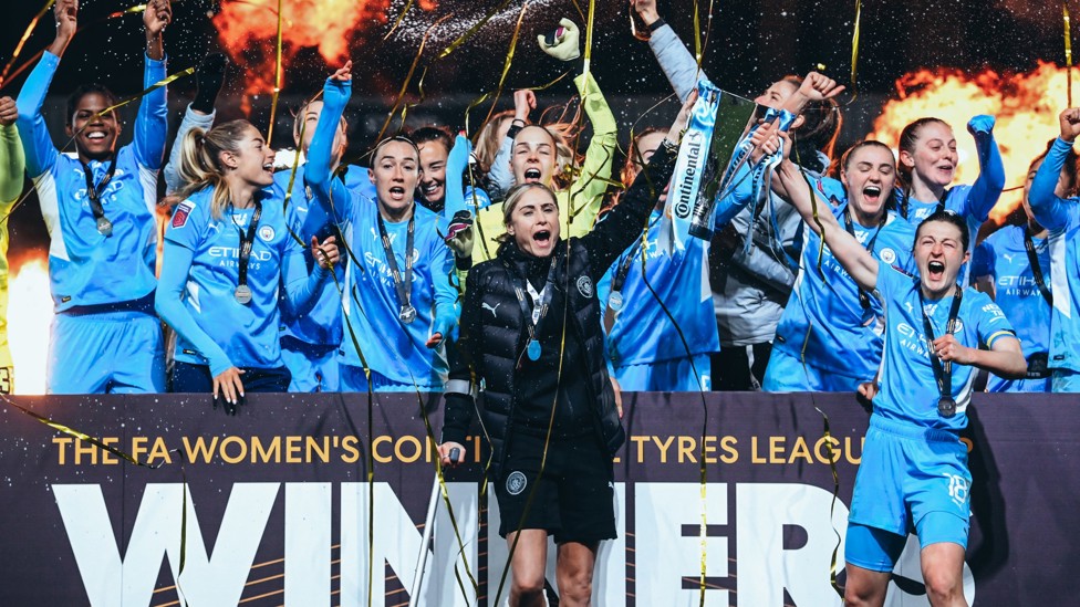 SUBLIME : Houghton won a fourth Conti Cup in 2021/22!