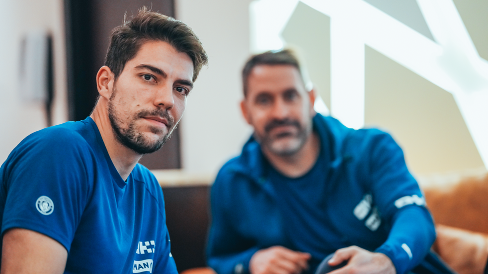 GOALKEEPER UNION : Stefan Ortega Moreno and Scott Carson get set to jet off.