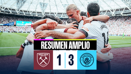 West Ham 1-3 City: resumen amplio