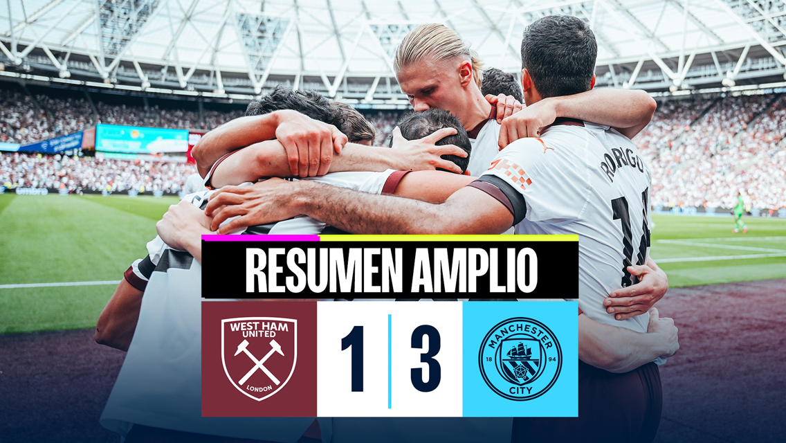 West Ham 1-3 City: resumen amplio
