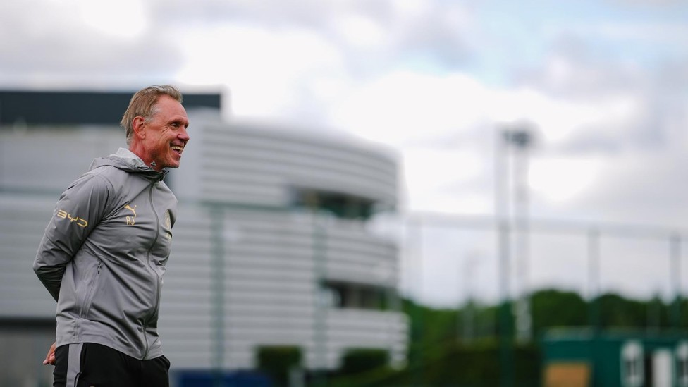 THE BOSS  : Jeglertz keeps a eye on proceedings. 