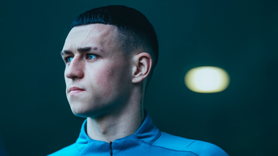 Phil Foden looking pensive 