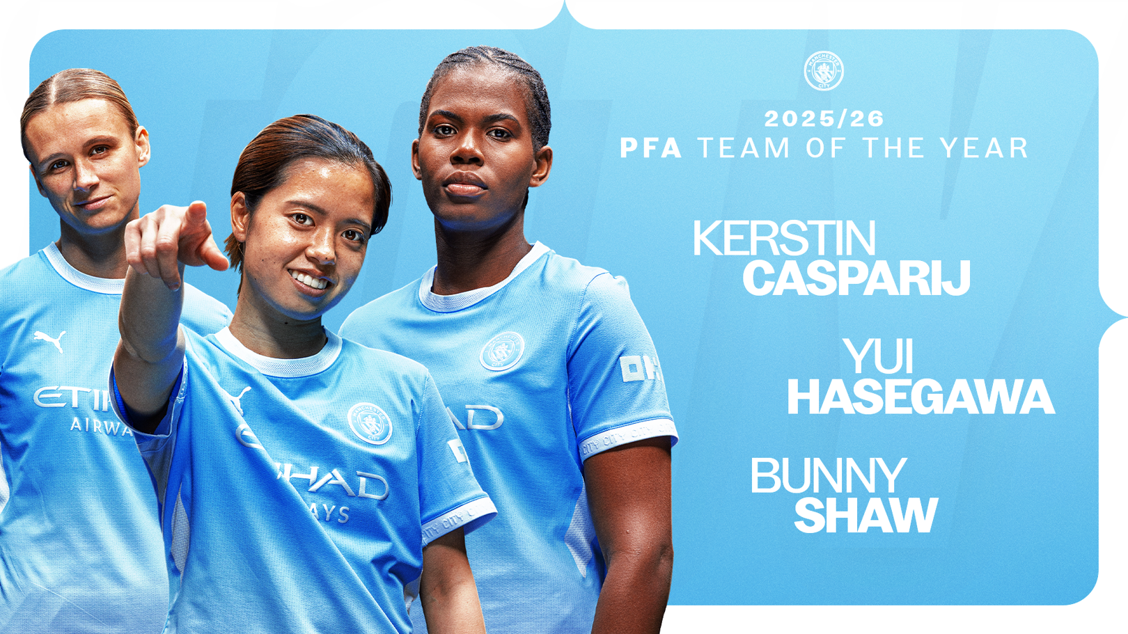 Casparij, Hasegawa and Shaw named in PFA WSL Team of the Year