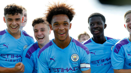 ALL SMILES: D'Margio Wright-Phillips doubled City's first half advantage with a fine strike