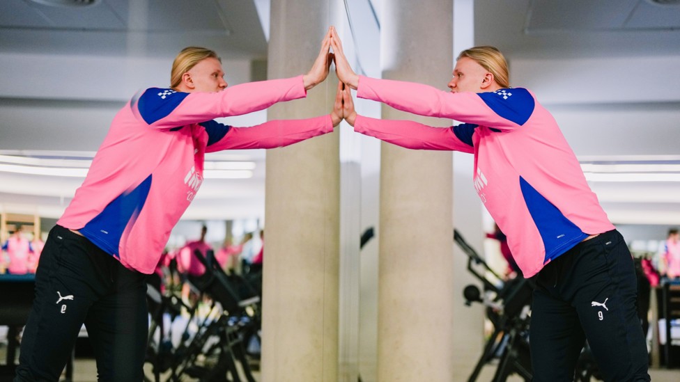 DOUBLE TROUBLE: Erling Haaland stretching it out