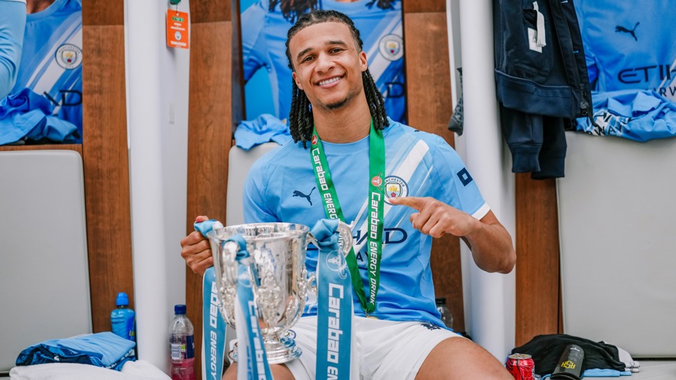 SIGNING OFF : Ake was a rock in the League Cup final last season