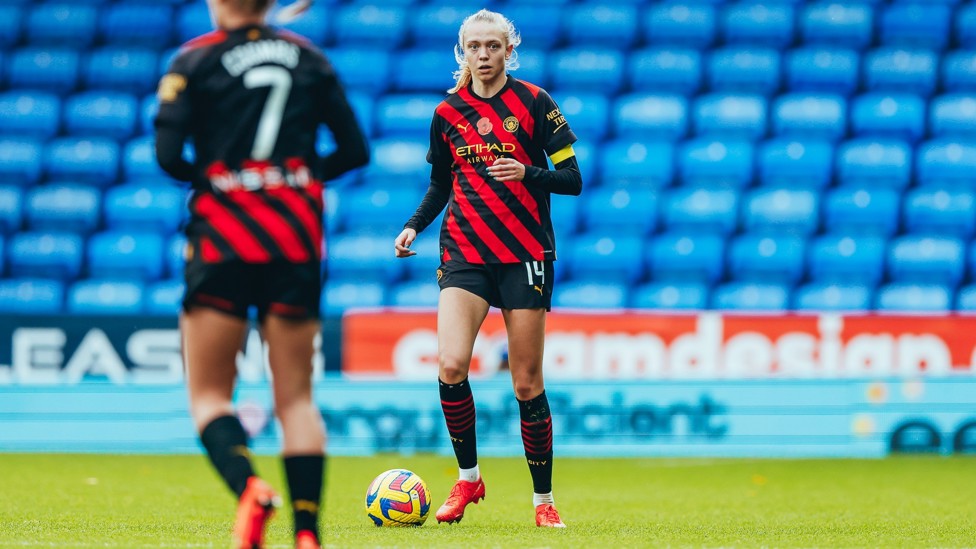 SKIPPER : Captaining City for the first time in a 3-0 WSL win over Reading in November 2022