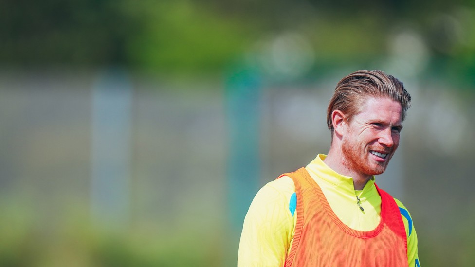 KDB : Kevin De Bruyne all smiles. 
