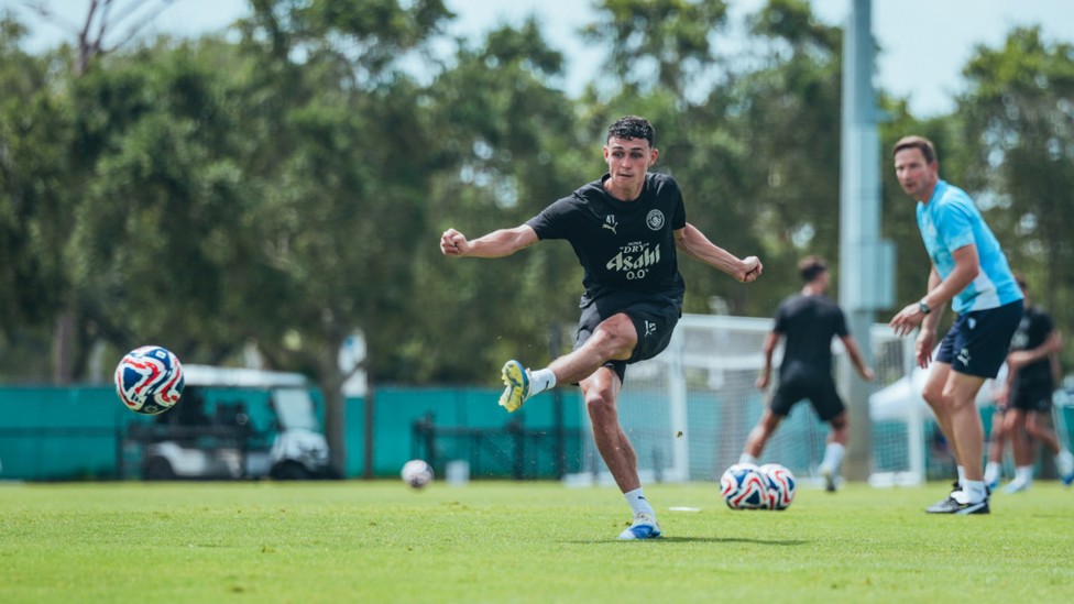 TAKE THAT! Phil Foden turns up the Florida power.