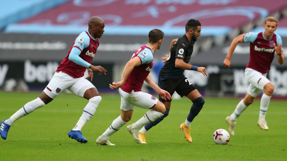 FORWARD MARCH: Riyad Mahrez presses forward for City