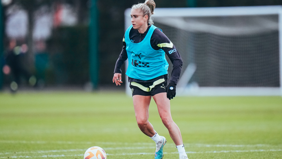 FIND A PASS : Houghton searches for a player to give the ball to