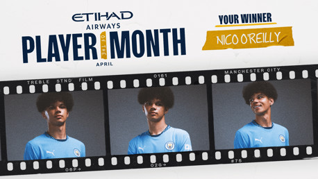 O'Reilly named Etihad player of the month for April