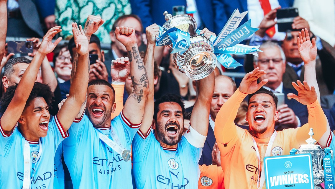 Watch City lift the FA Cup!