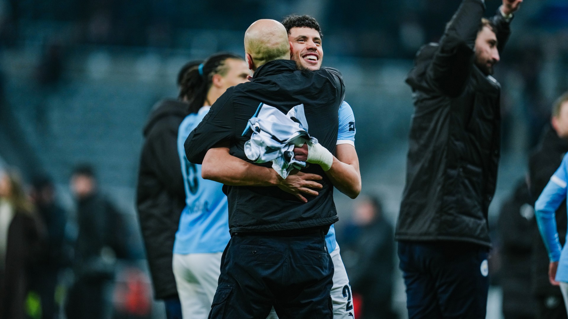 CELEBRATION TIME: For the boss and Matheus Nunes.