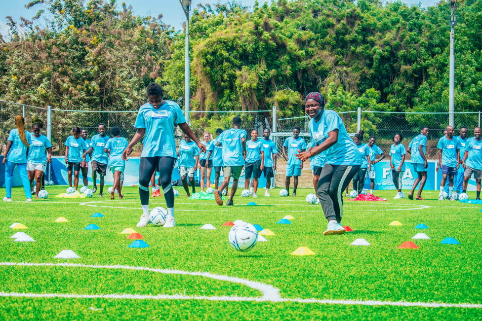 Young Leaders take part in training in community football and leadership