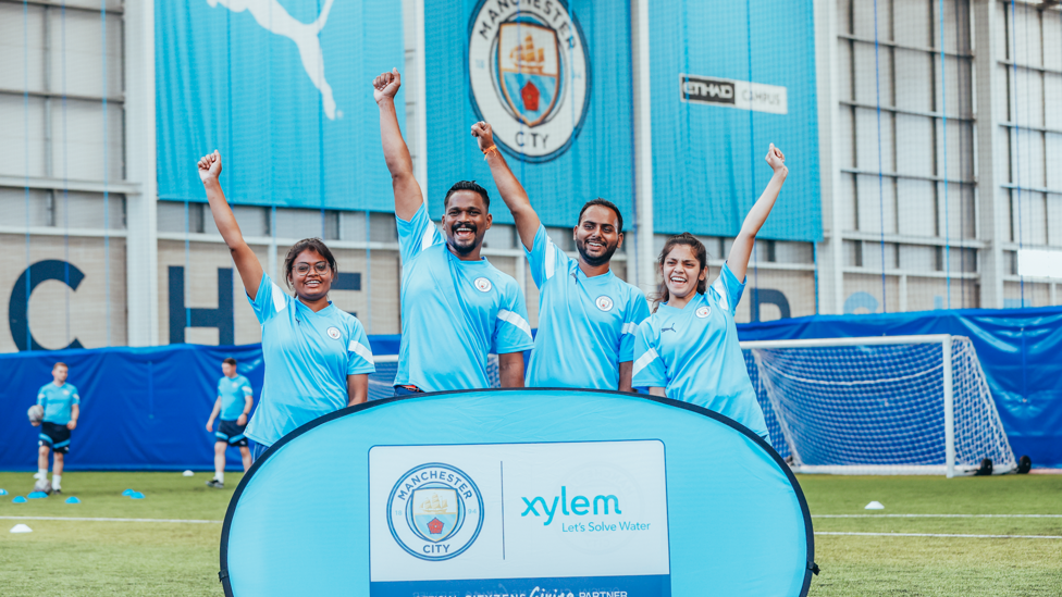 ON-PITCH : Young Leaders take part in a Football & WASH training session