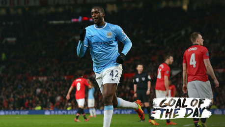 MAIN MAN: Yaya Toure celebrates scoring against Manchester United in a 3-0 win in 2014.