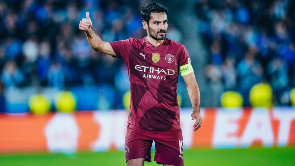 STAR DISPLAY IN SLOVAKIA : Ilkay bags our first goal in a 4-0 Champions League triumph at Slovan Bratislava.