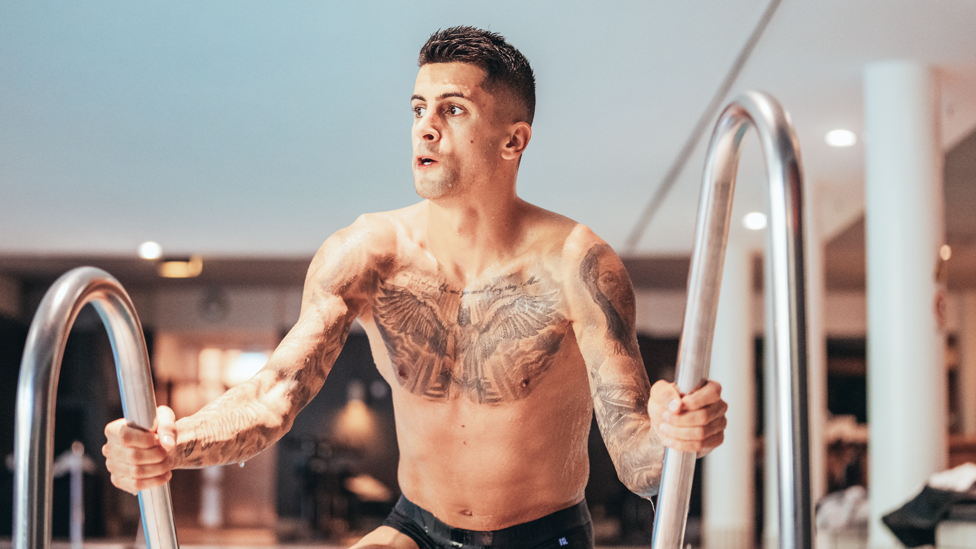 DEFENSIVE STABILITY : Joao Cancelo exits the pool 