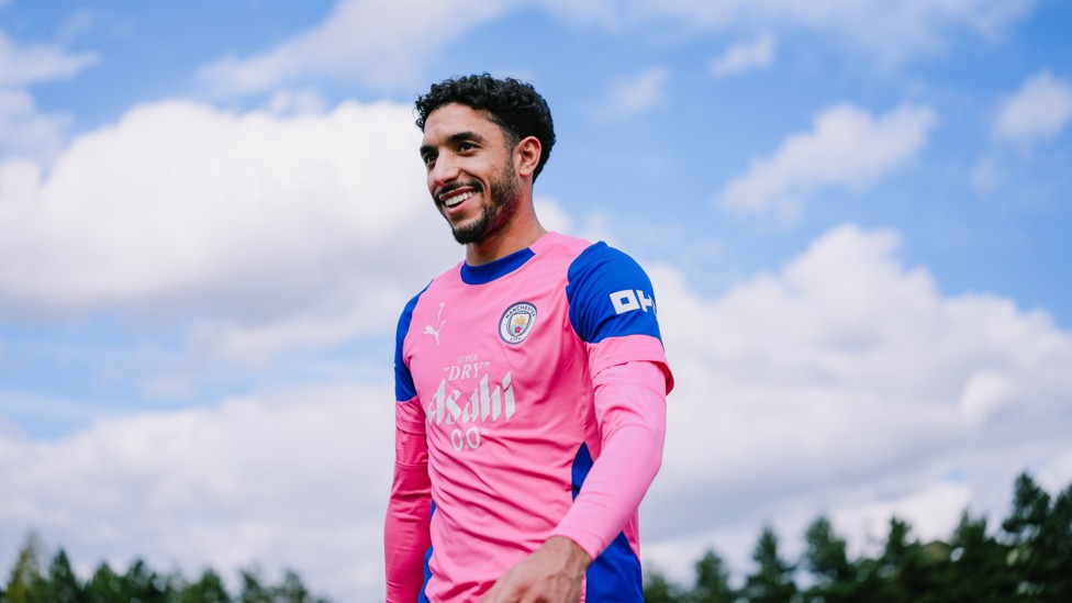 DELIGHTFUL DAY : Omar Marmoush lavishing the ideal training conditions. 