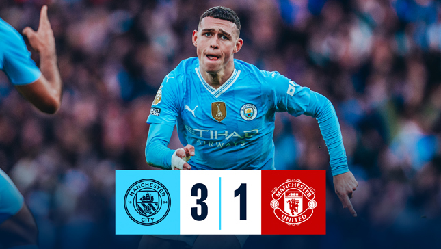 City 3-1 Manchester United: Brief highlights
