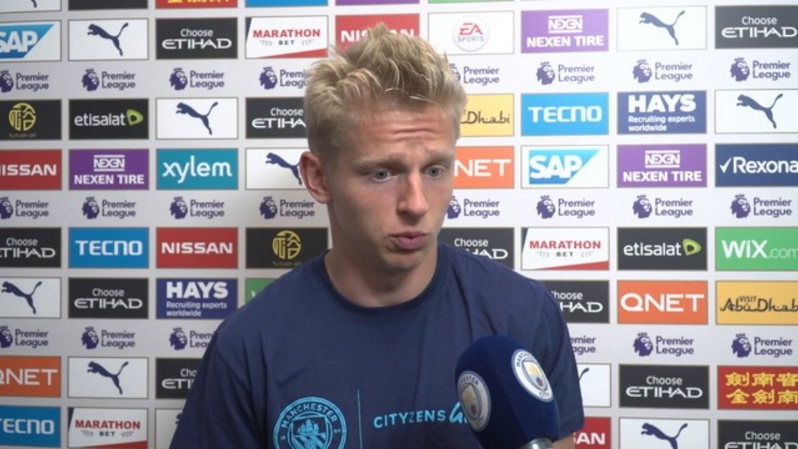 FRUSTRATION: Zinchenko gives his thoughts after our draw against Spurs.