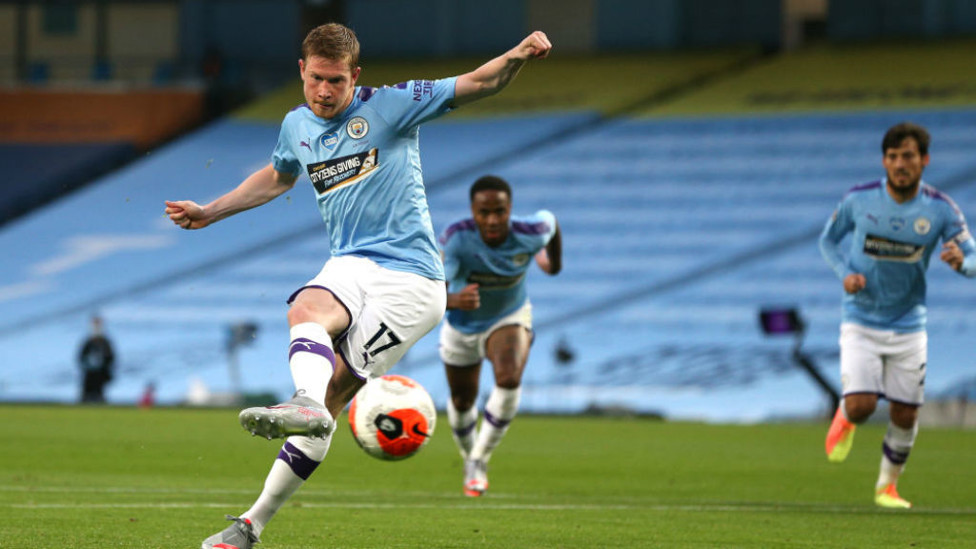 GOL : Kevin De Bruyne mencetak gol dari titik putih