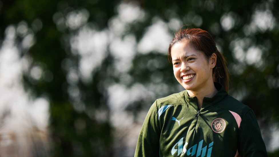 FULL FOCUS : Yui Hasegawa prepares for the next drill.
