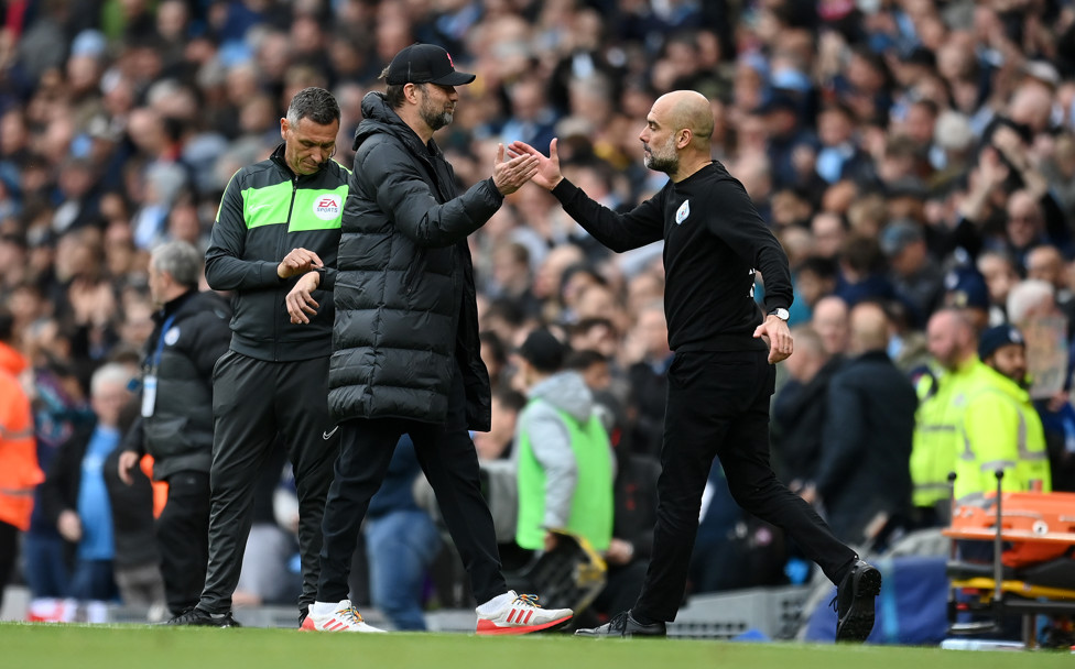 DUELO ESPECIAL : Pep e Klopp são sempre uma atração à parte em City x Liverpool.