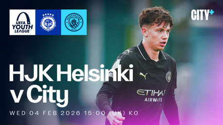 Watch City's UEFA Youth League trip to HJK Helsinki live on CITY+ 
