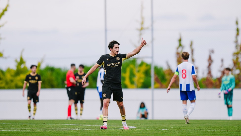 ON TARGET: Teddie Lamb celebrates after his goal.