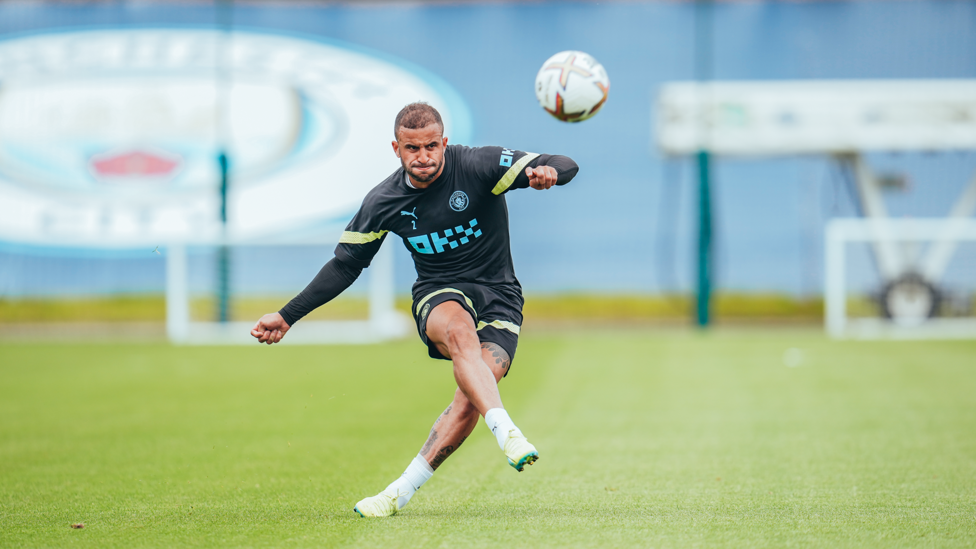 POWER PLAY : Kyle Walker fizzes in a drive 