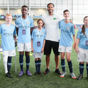 OCCASION TO REMEMBER: Joleon Lescott with youngsters at the Premier League and CITC Disability Football Festival