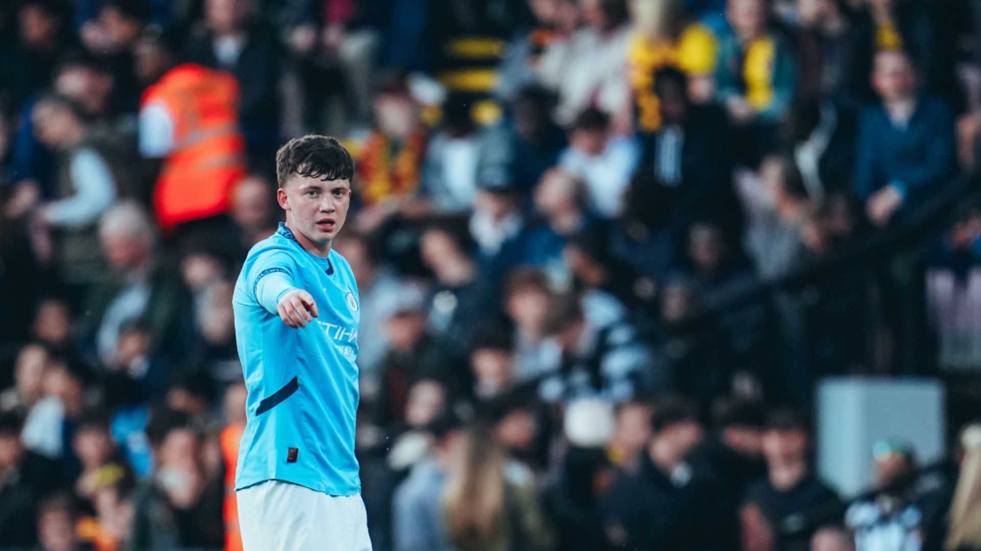 GIVING DIRECTION : Kian Noble orchestrating play from the back.
