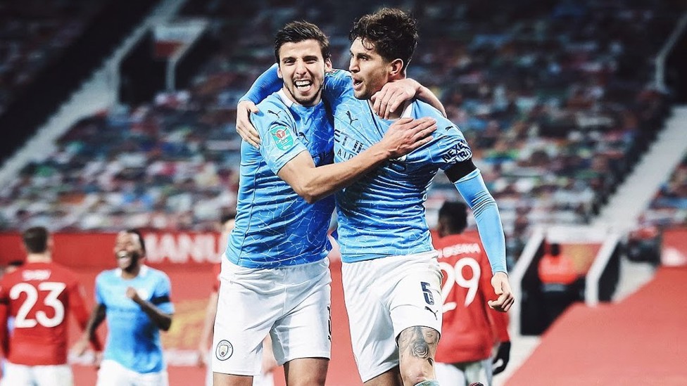 PAREJA. : John Stones y Rúben Dias han formado una de las mejores parejas de centrales de la Premier League.