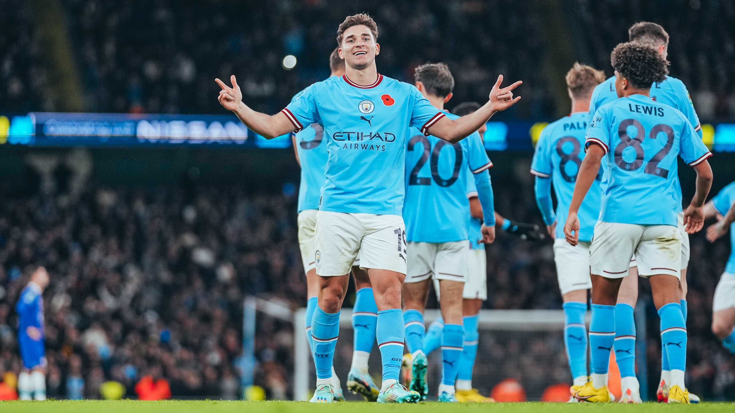 EL ARANA: 'The Spider' celebrates the goal.