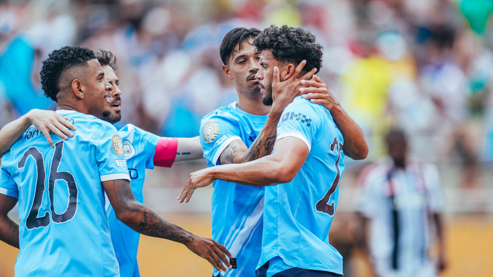 MAGICAL MATHEUS : Feels the love after his cross for the own goal.