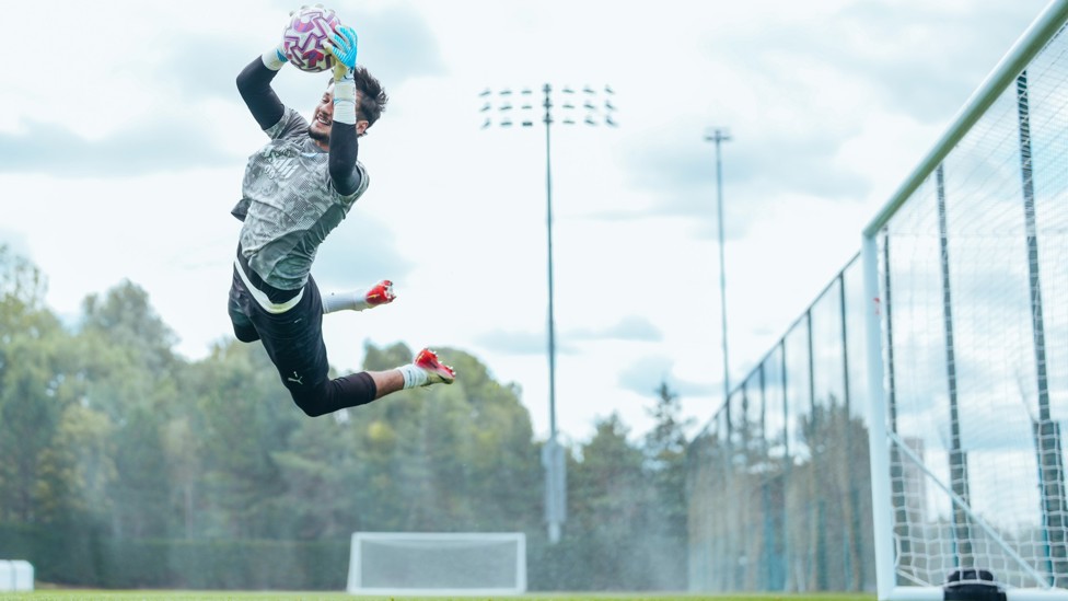 HOLD TIGHT : James Trafford shows a safe pair of hands