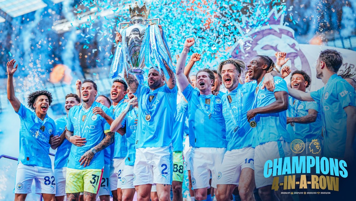 ¡El City levanta la Premier League por cuarta temporada consecutiva!