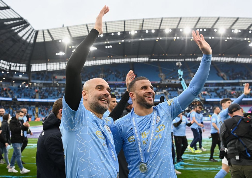 KEY FIGURE: City boss Pep Guardiola has helped Walker elevate his game to new heights