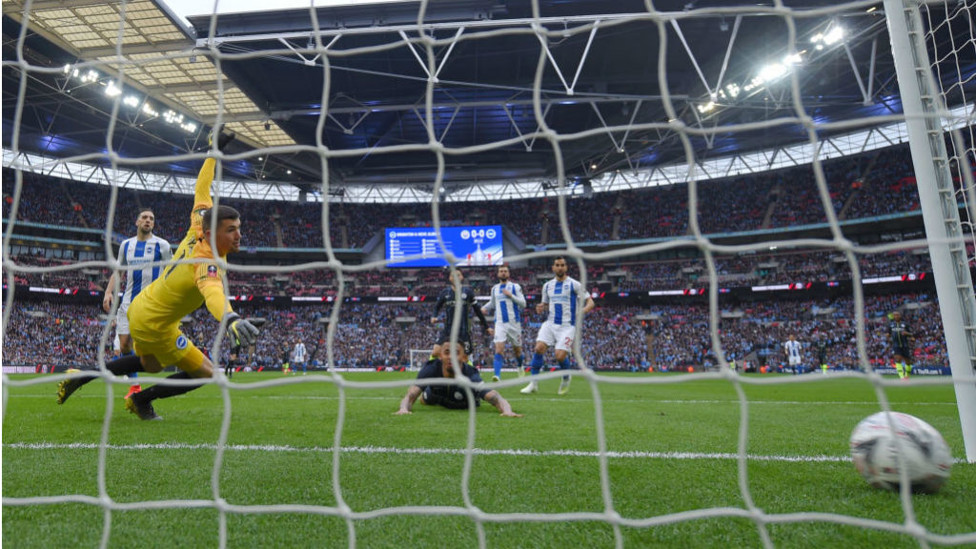 GIFT OF THE GAB : Brazilian striker Gabriel Jesus strikes early for City against Brighton