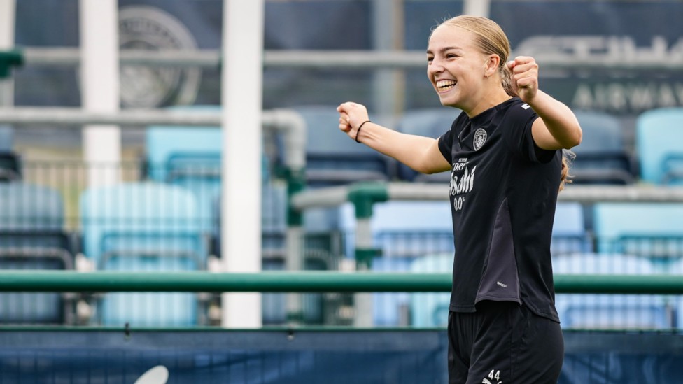 ALL SMILES: Codie Thomas summed up the buoyant mood in camp.