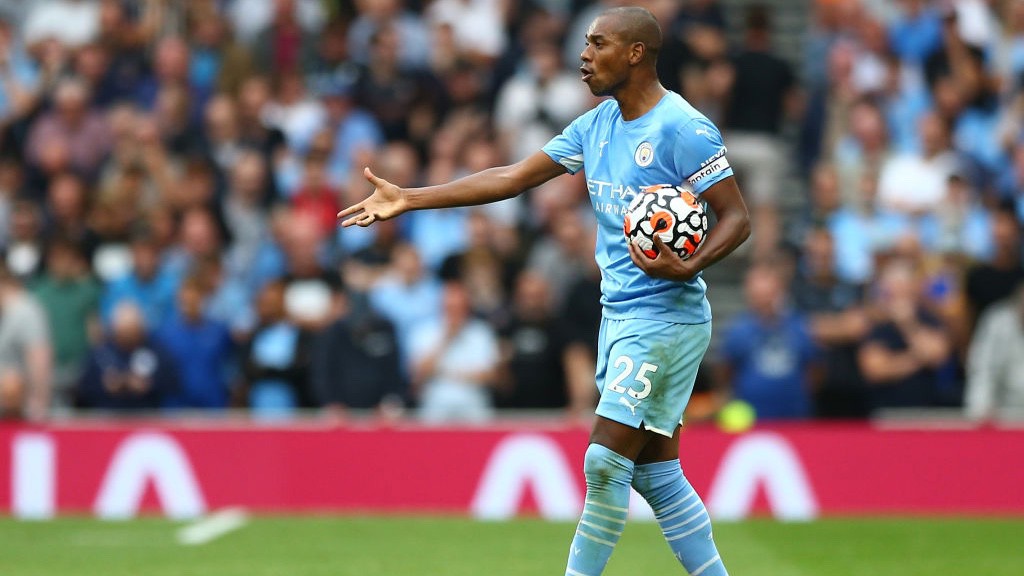 LEADING MAN: Skipper Fernandinho looks to drive City on