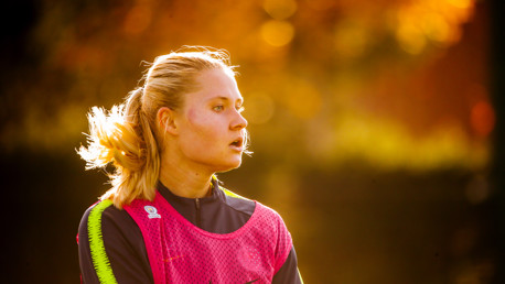 GOLDEN GIRL: Mie Jans surveys the scene