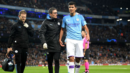 SETBACK: Rodri had to come off injured in the first half 
